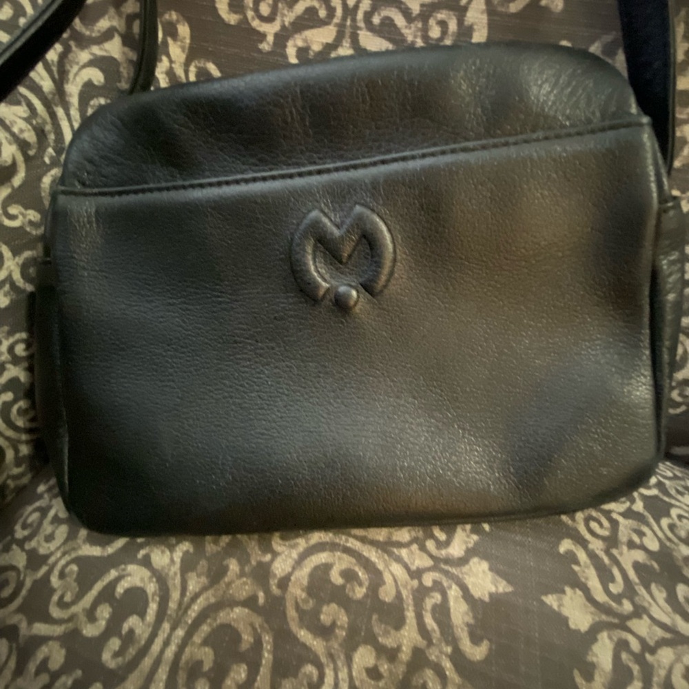 NWT. Mika Schon black leather purse